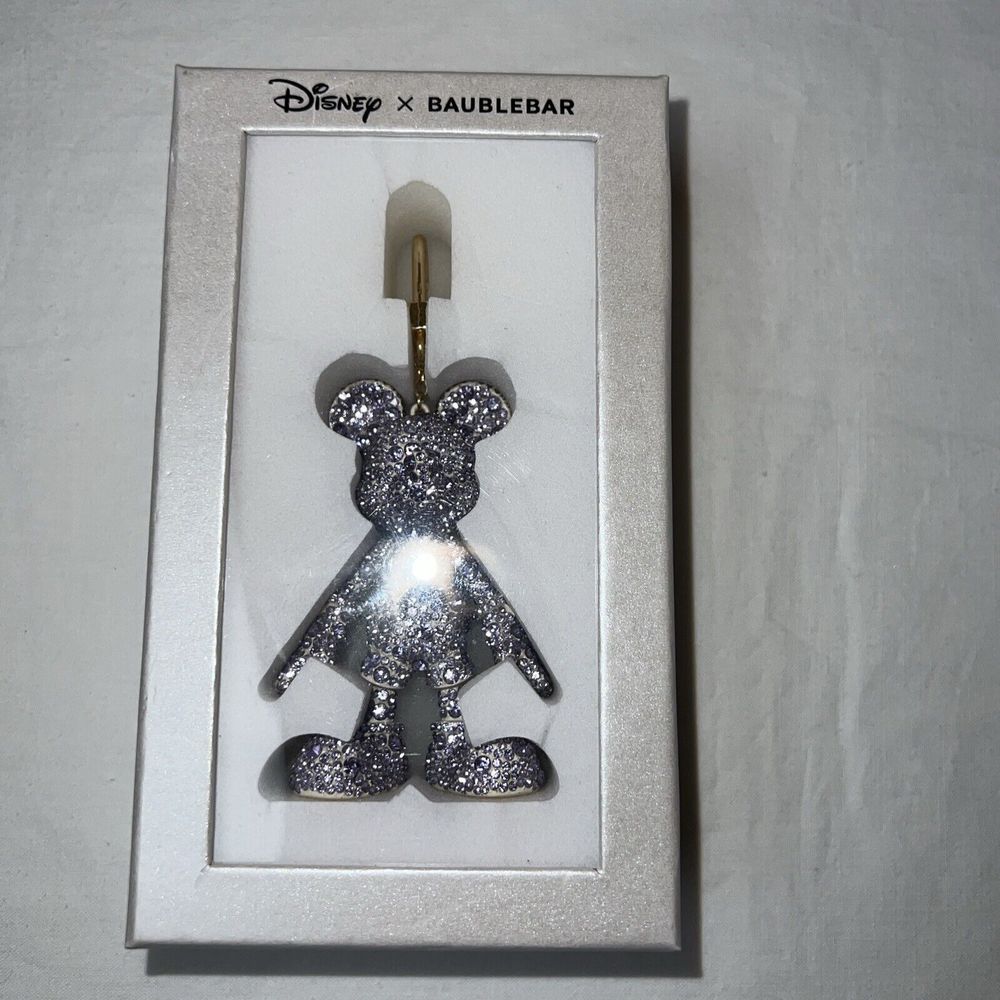 BAUBLEBAR x Disney Mickey Mouse Bag Charm Crystal Purple Fob Key Chain
